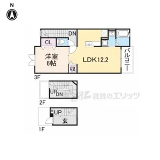 エナジー陸番館【3階】の間取り