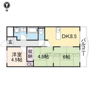 サンプラザ神楽【528号室】の間取り