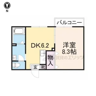 リバティますが【2階】の間取り