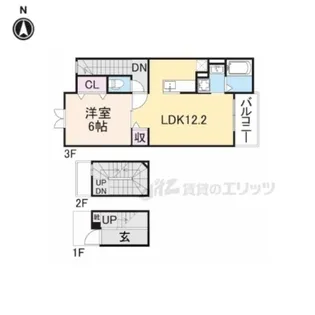 オーセンティックⅢ【3階】の間取り