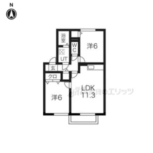サンハイム櫟本【2階】の間取り