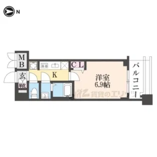 プレサンス京都東寺【2階】の間取り