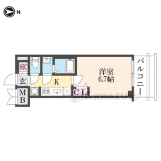 プレサンス京都東寺【5階】の間取り