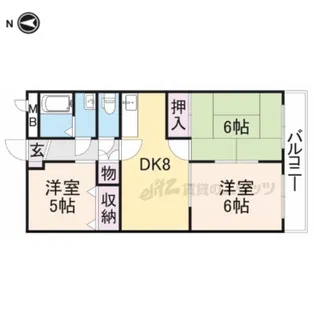 サン丸山【2階】の間取り