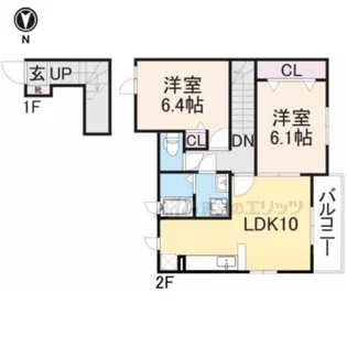 メゾンブリアン【2階】の間取り