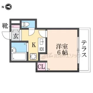 グリーンルーフ京阪【3階】の間取り