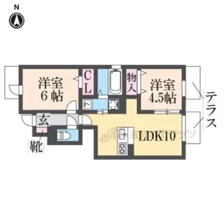 セントレジス八尾【1階】の間取り