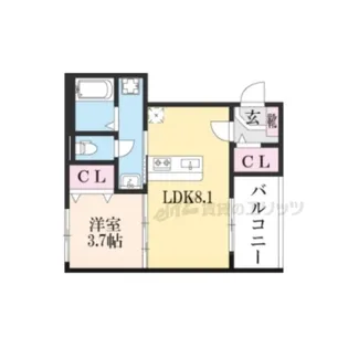 ハーモニーテラス向島西堤町【2階】の間取り