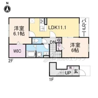 プラシード【2階】の間取り
