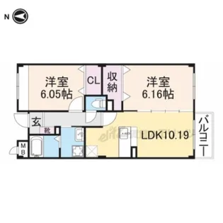 セイバリーウッズ【2階】の間取り
