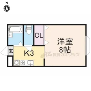 ジュネス?号館・?号館【1108号室】の間取り