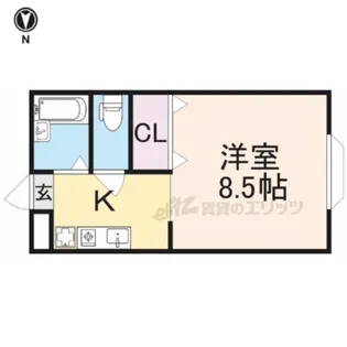 ジュネス?号館・?号館【2223号室】の間取り