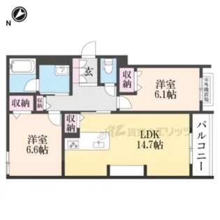 シャーメゾン グリナージュ【302号室】の間取り