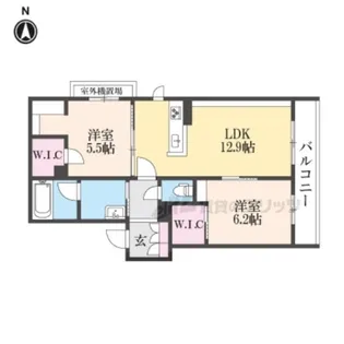 シャーメゾン ベル エール【202号室】の間取り
