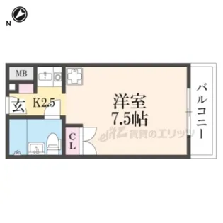 グランドール野洲【215号室】の間取り