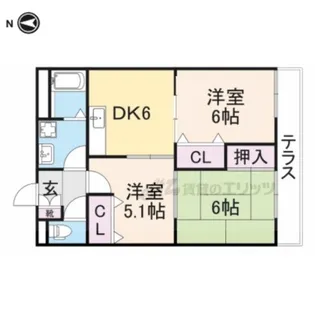 ウッディビレッジ?【102号室】の間取り