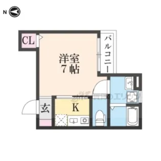 CINQ観月橋【202号室】の間取り