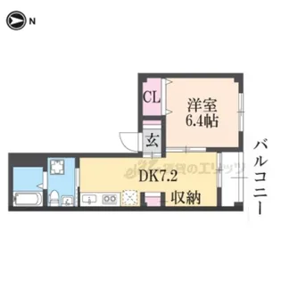 メゾンアーサー【203号室】の間取り