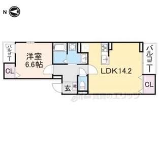 クローバー?【101号室】の間取り