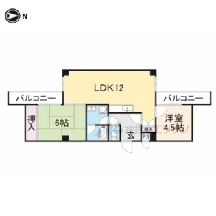 サンセルジュ香里園【4階】の間取り