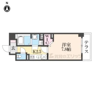 エバーハイム畝傍【1階】の間取り