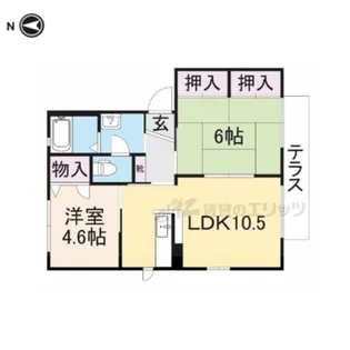 ネオメイベルA・B【1階】の間取り