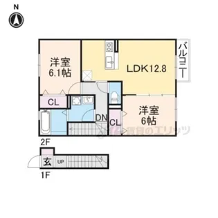 セジュール常盤 A棟【2階】の間取り