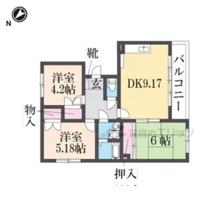 デイグランロイヤルメゾン【206号室】の間取り