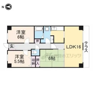 PHOENIX COURT 交野?【5階】の間取り