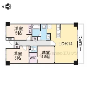 PHOENIX COURT 交野?【6階】の間取り