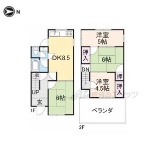 京都府亀岡市千代川町今津一丁目【一戸建】の間取り