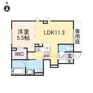 プラムコート大安寺A棟【1階】の間取り