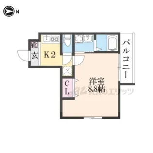 クオリエ京都堀川アネックス【505号室】の間取り