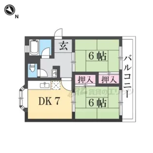 2DKの間取り画像