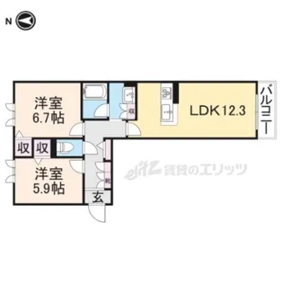 シャーメゾン ウイル【1階】の間取り