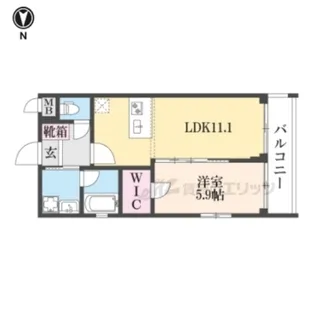 ベラジオ雅び京都洛央【401号室】の間取り