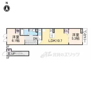D’sフロンティア【201号室】の間取り