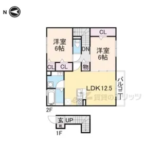 ウィット狐井【2階】の間取り
