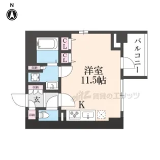 CALM姉小路通【5階】の間取り