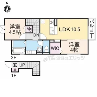 ミランジュエル【2階】の間取り