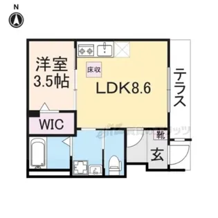 ラ・ポーラ参番館【103号室】の間取り