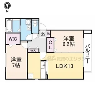 ヴェルブィル?【2階】の間取り