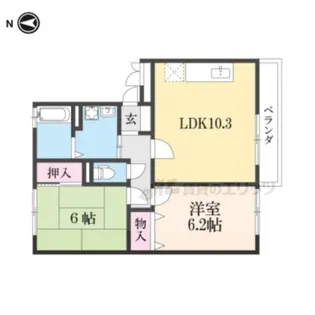 セジュールN ?棟【2階】の間取り