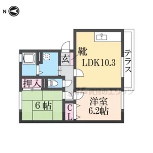 セジュールN ?棟【2階】の間取り