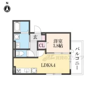 嵯峨フローリッシュ【3階】の間取り