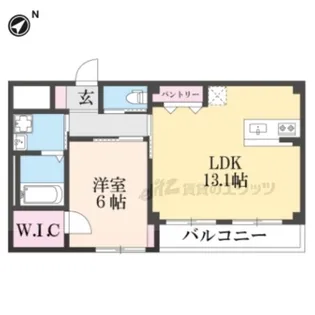 フロンティア【206号室】の間取り