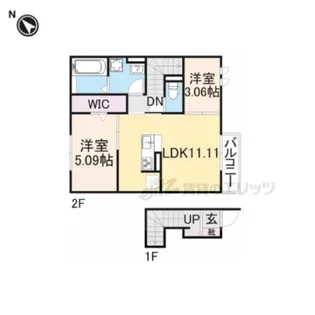モンブルグ【2階】の間取り