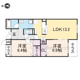 プライムガーデン【1階】の間取り