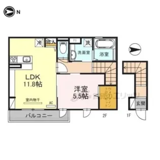 グレース北市【2階】の間取り