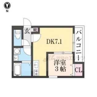 ジーメゾン枚方元町【3階】の間取り